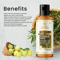 Khadi Organique Rosemary Amla Hair Cleanser - Improves Shine